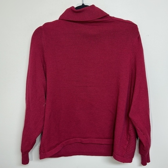 Eloquii Magenta Striped Knit Turtleneck Sweater Size 14/16 - Picture 5 of 7
